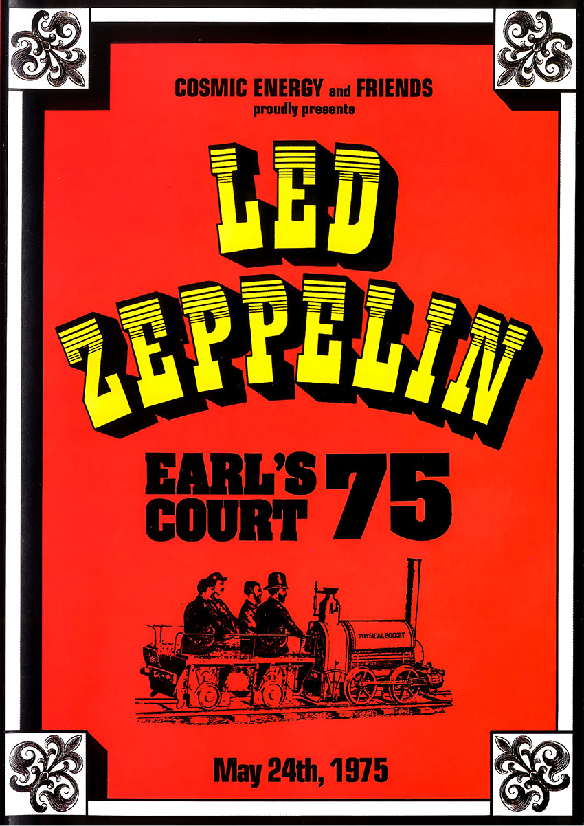 Led Zeppelin Earls Court 1975 Concert Poster Wall Art - AI PRINT LAB